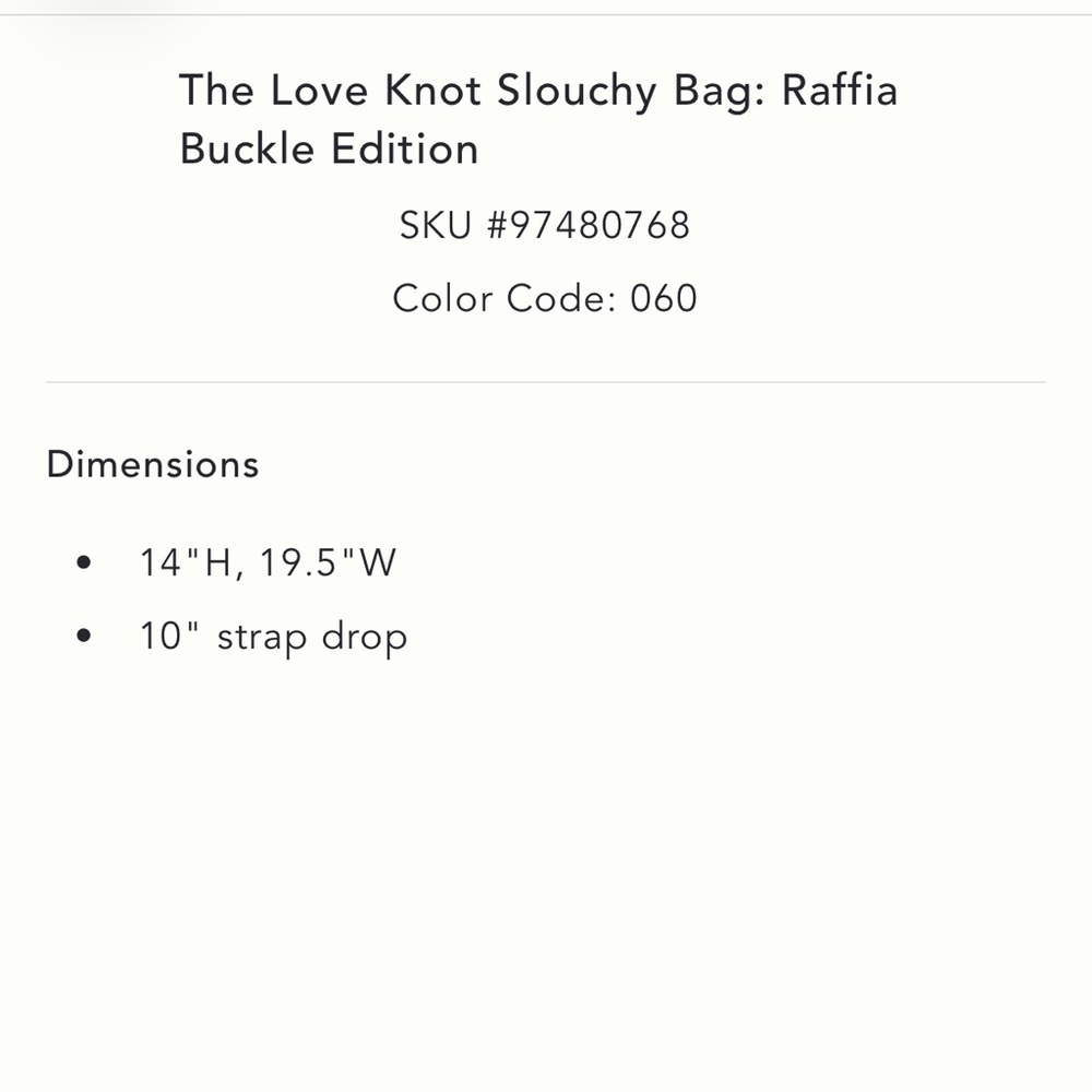 Anthropologie The Love Knot Slouchy Bag: Raffia Buckle Edition Black - Picture 16 of 17